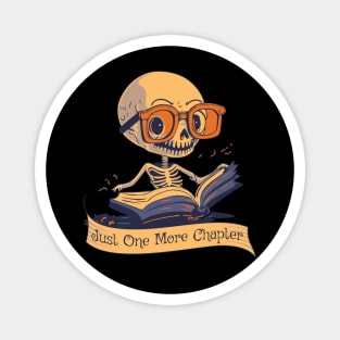 Just One More Chapter Skeleton Magnet